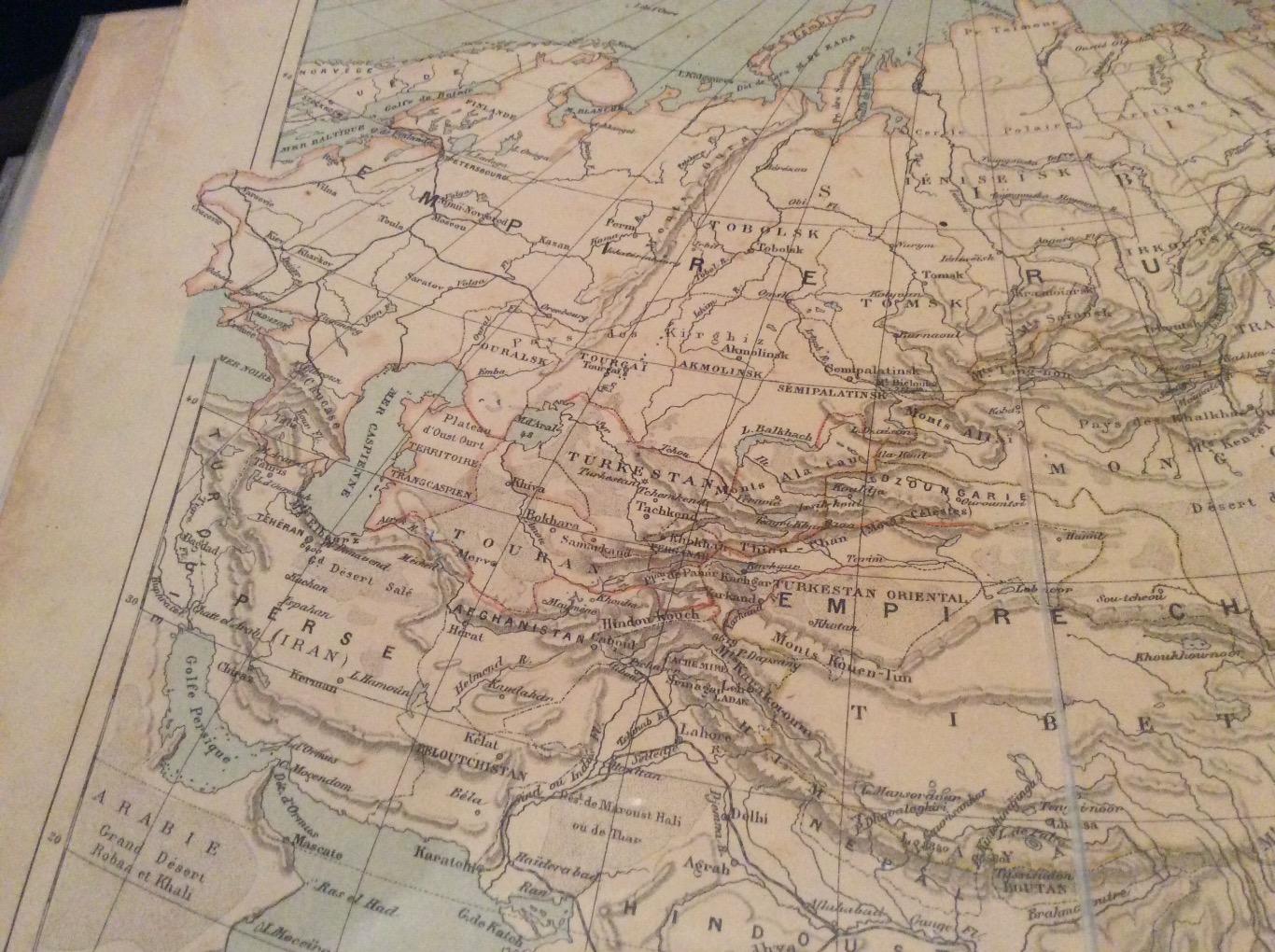 Географическая карта. Российская Империя. Начало ХХв 2
