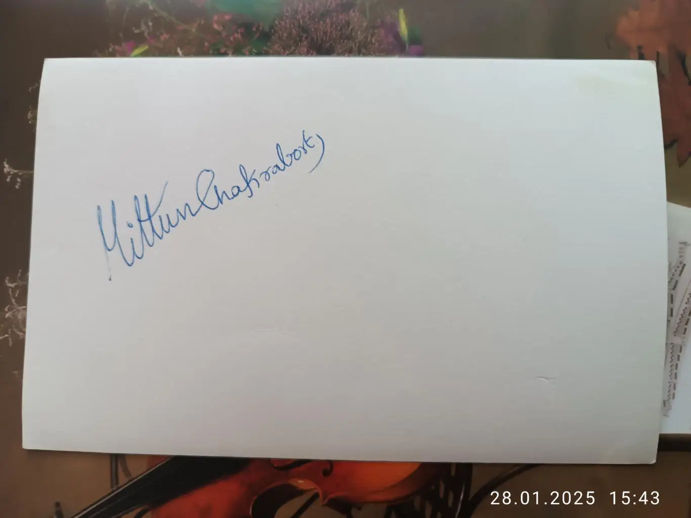 Автограф Митхун Чакраборти Оригинальное фото с автографом 1