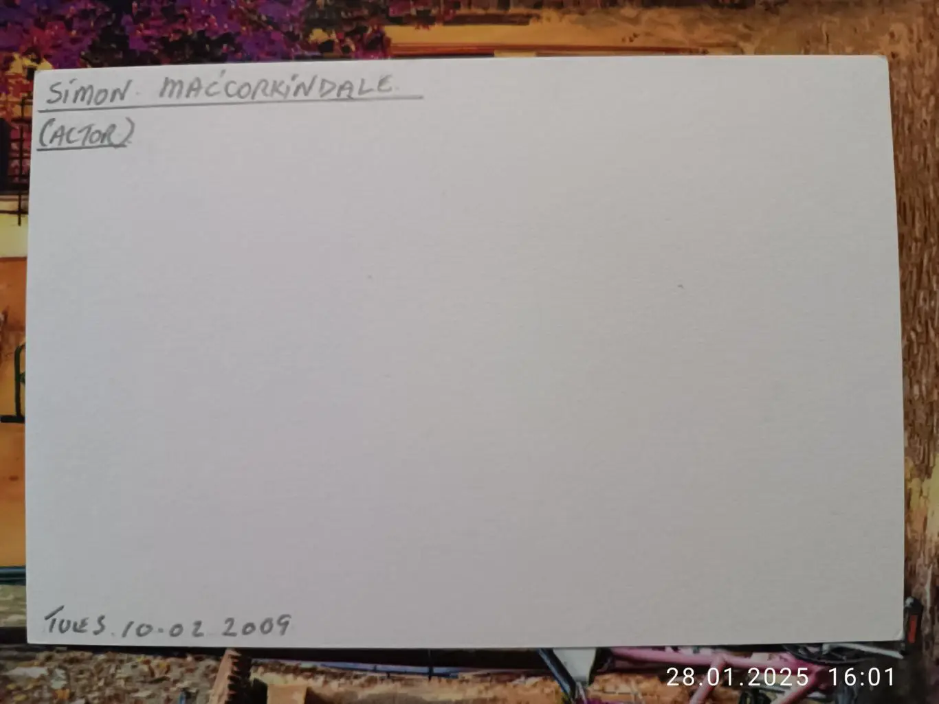 Автограф Симон Маккоркиндейл Роковое путешествие 1