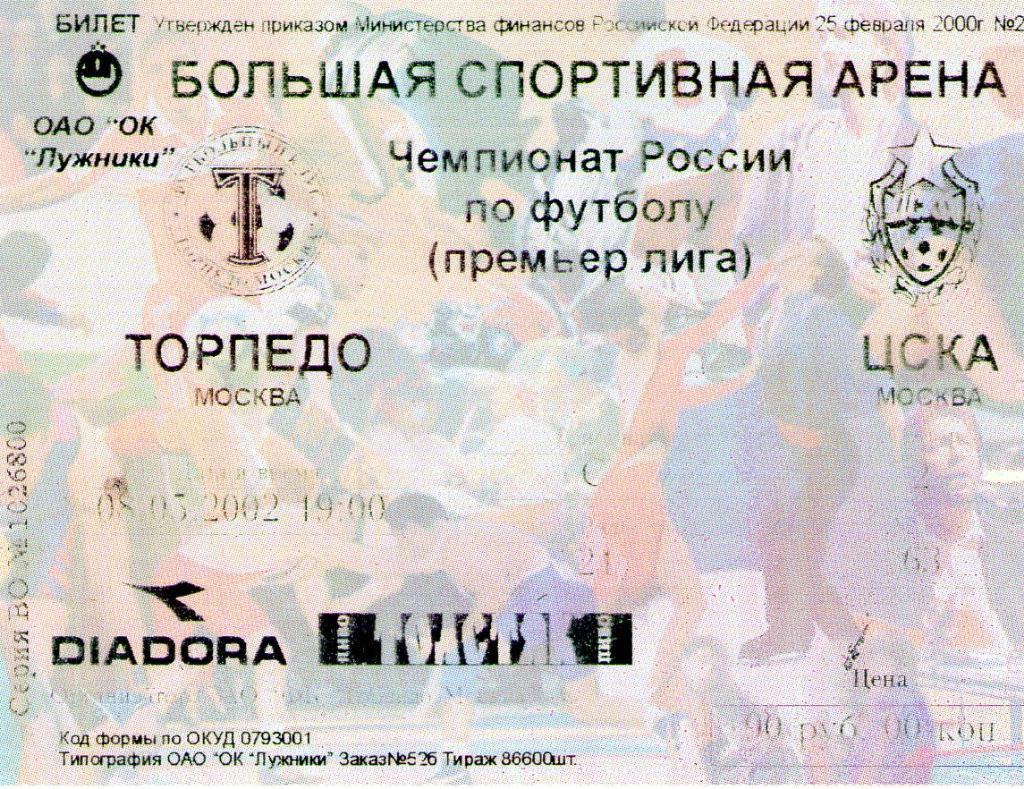 08.05.2002 Торпедо Москва-ЦСКА
