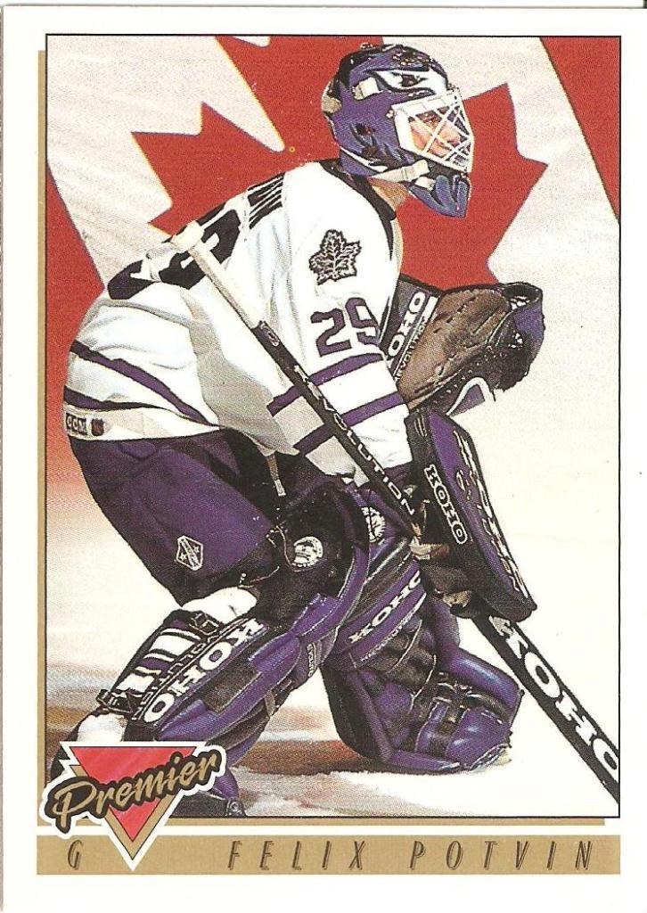 1993-94 O-Pee-Chee Premier #385 Felix Potvin (Toronto Maple Leafs)