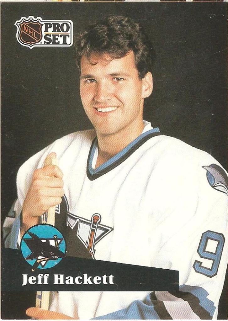 1991-92 Pro Set French #331 Jeff Hackett (San Jose Sharks)