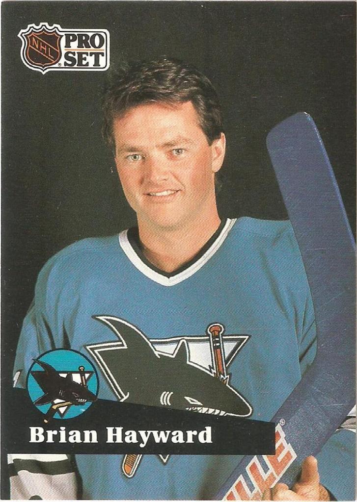 1991-92 Pro Set French #327 Brian Hayward (San Jose Sharks)
