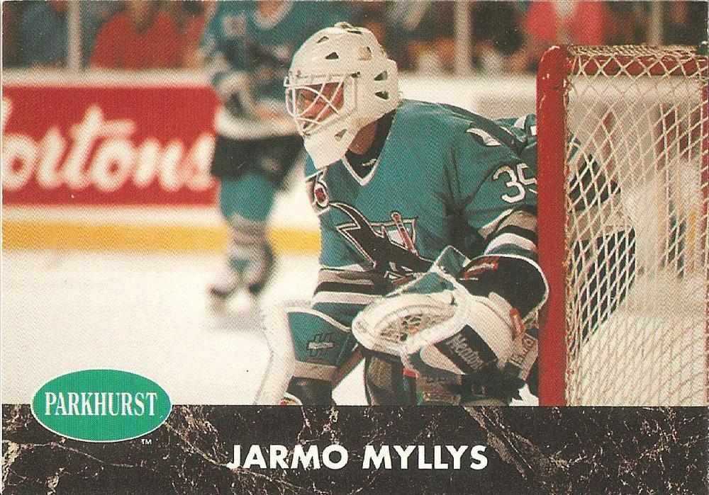 1991-92 Parkhurst #162 Jarmo Myllys (San Jose Sharks)