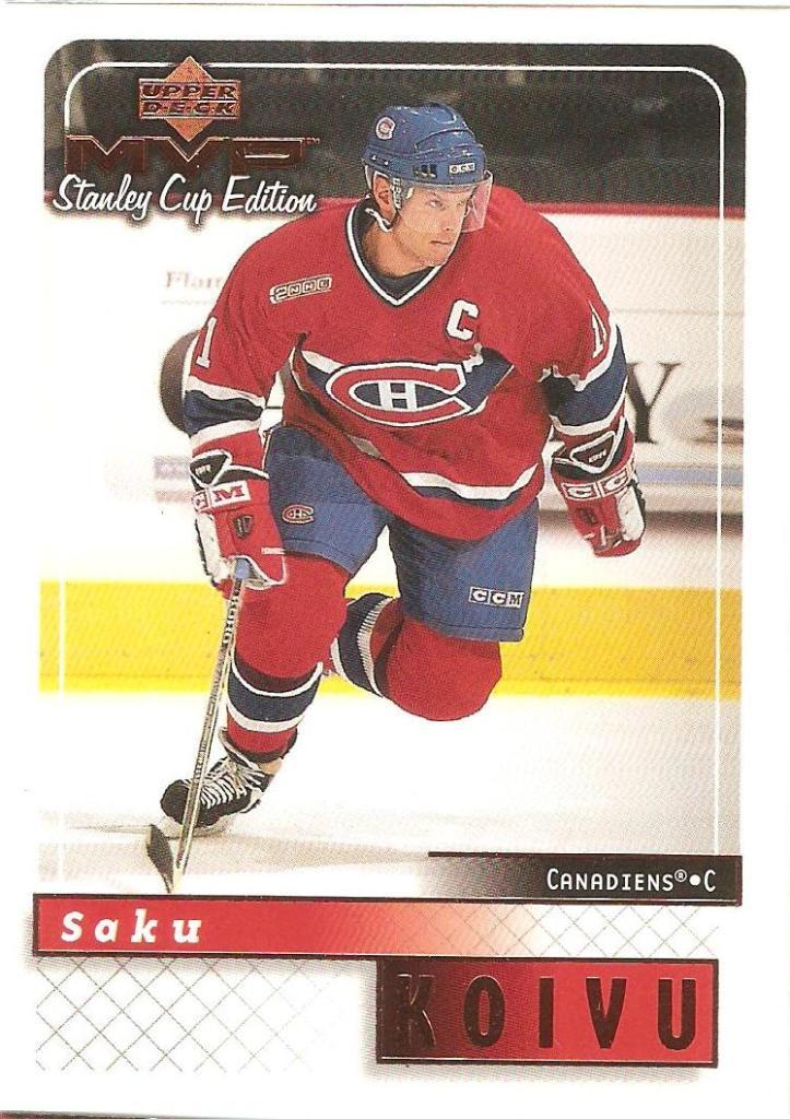 1999-00 Upper Deck MVP Stanley Cup #91 Saku Koivu (Montreal Canadiens)