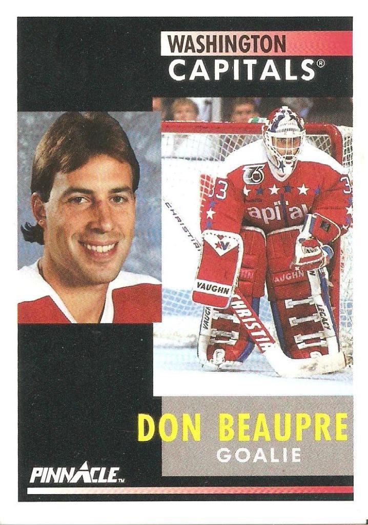 1991-92 Pinnacle #148 Don Beaupre (Washington Capitals)