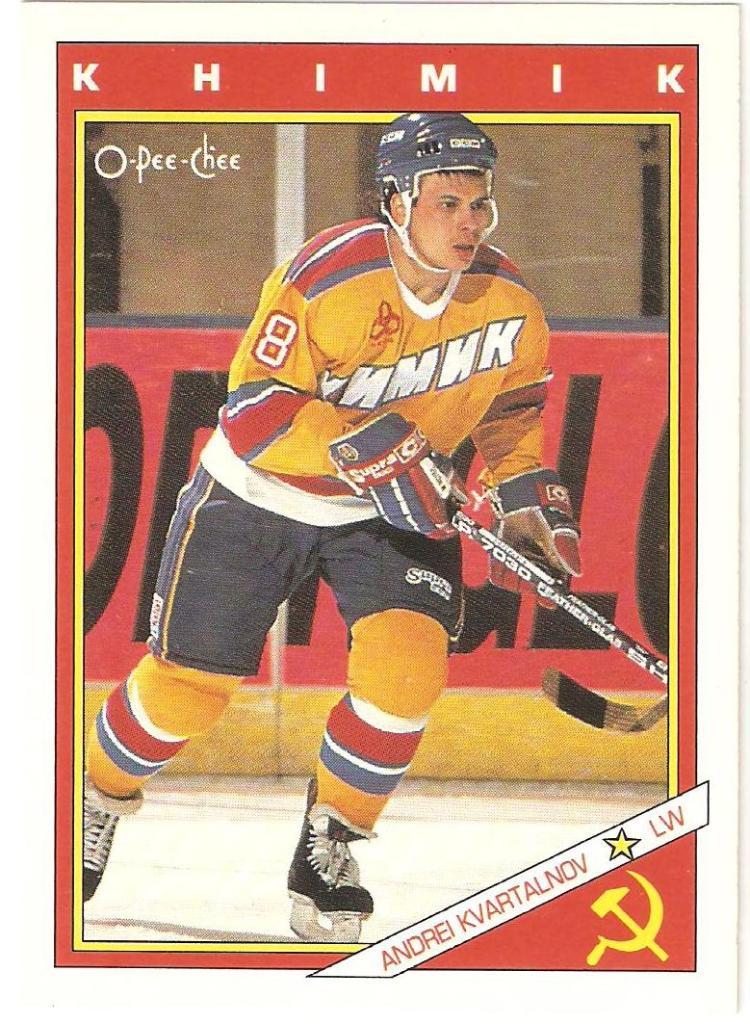 1991-92 O-Pee-Chee - Sharks & Russians Inserts #53R Andrei Kvartalnov