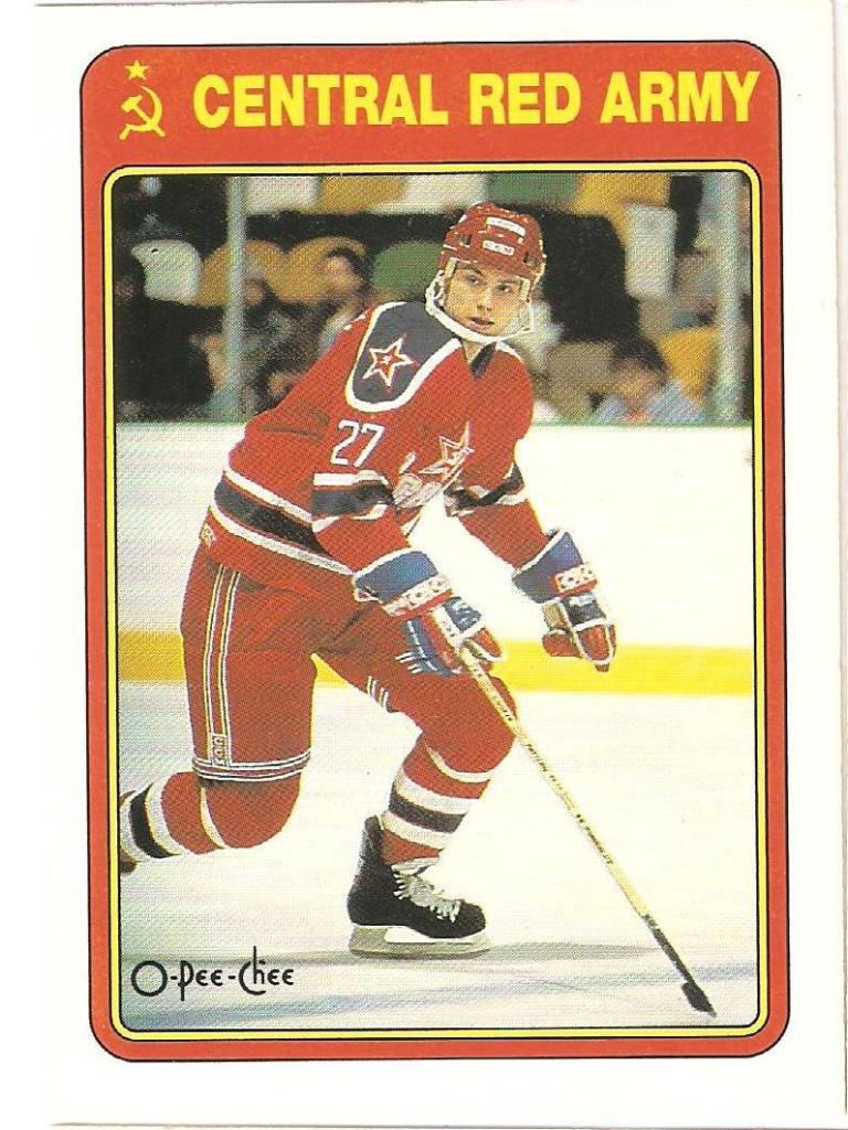1990-91 O-Pee-Chee - Central Red Army #20R Pavel Kostichkin