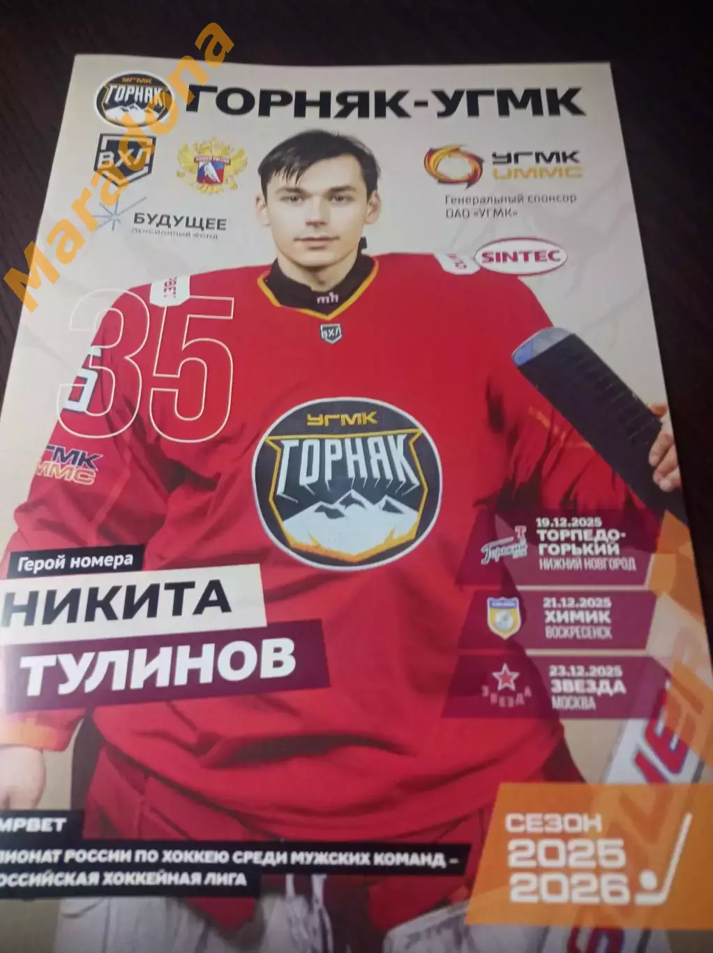 Горняк-УГМК Верхняя Пышма - Торпедо-Горький+Химик Воскресенск+Звезда 2025/2026