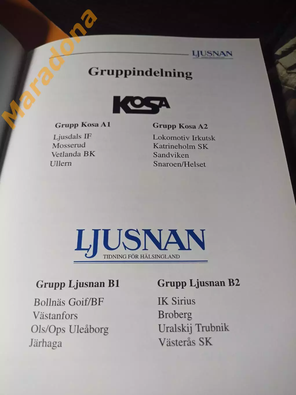 Кубок Мира Хельсингланд Швеция 2002 Локомотив Иркутск Первоуральск 2