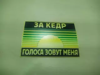 Стикер Кедр Новоуральск голоса зовут меня за Кедр!