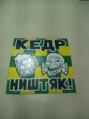 Стикер Кедр Новоуральск фанат ништяк!