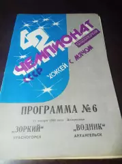 Зоркий Красногорск - Водник Архангельск 1989/1990