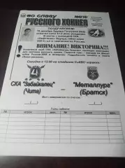 СКА-Забайкалец Чита-Металлург Братск 2004/2025