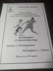 Динур Первоуральск - Метафракс Губаха/Пермь 2006 Кубок Финал