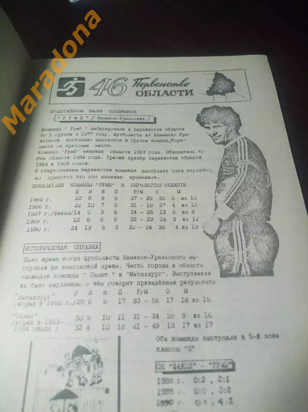 Факел Лесной/Свердловск-45 - Румб Каменск-Уральский 1991 1