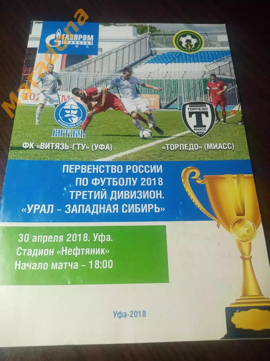 Витязь-ГТУ Уфа - Торпедо Миасс 2018