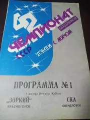 Зоркий Красногорск - СКА Свердловск 1989/1990