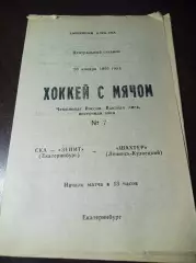 СКА-Зенит Екатеринбург - Шахтёр Ленинск-Кузнецкий 1994/1995