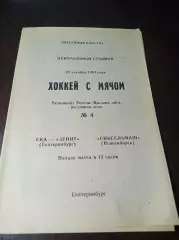 СКА-Зенит Екатеринбург - Сибсельмаш Новосибирск 1994/1995