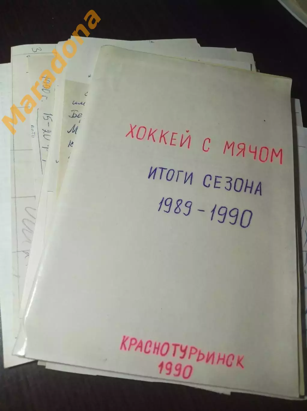 хоккей с мячом !Москва! 1990 Итоги сезона 1989/1990 + листы записей 4