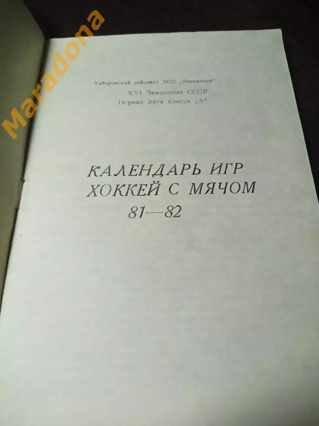 хоккей с мячом Хабаровск 1981/1982 1