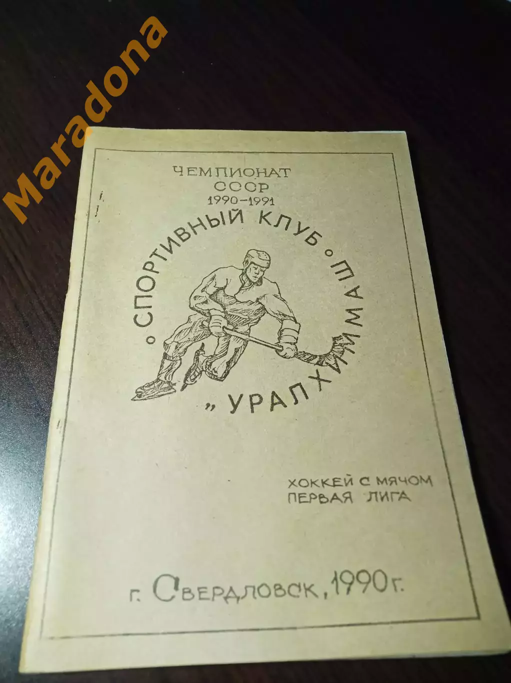 Хоккей с мячом Свердловск 1990/1991 Уралхиммаш + вкладыш