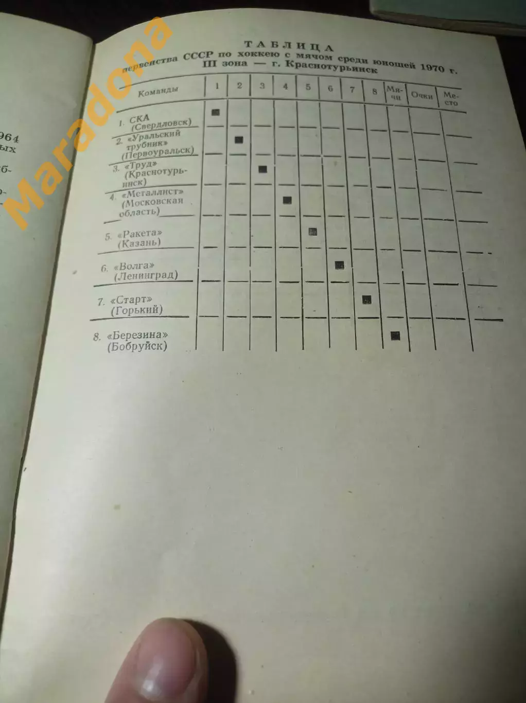 хоккей с мячом Первоуральск 1969/1970 3