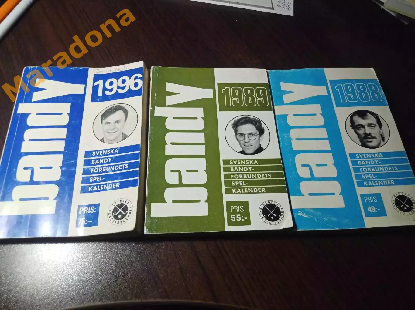 Хоккей с мячом Федерация ХСМ Швеции 1987/88 1988/1989 1995/1996