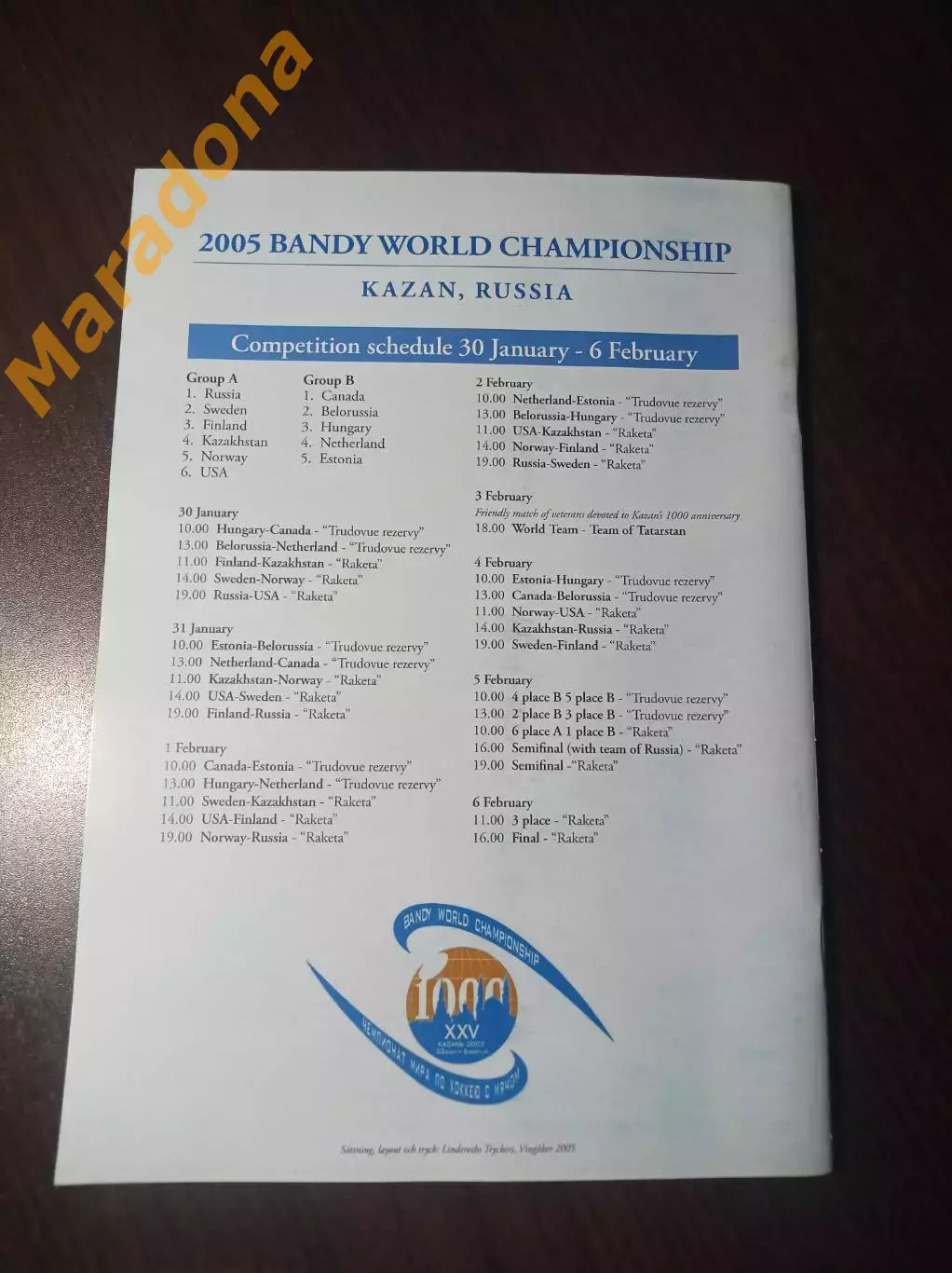 хоккей с мячом FIB 50 лет Путешествие по истории международного бенди 1955-2005 2