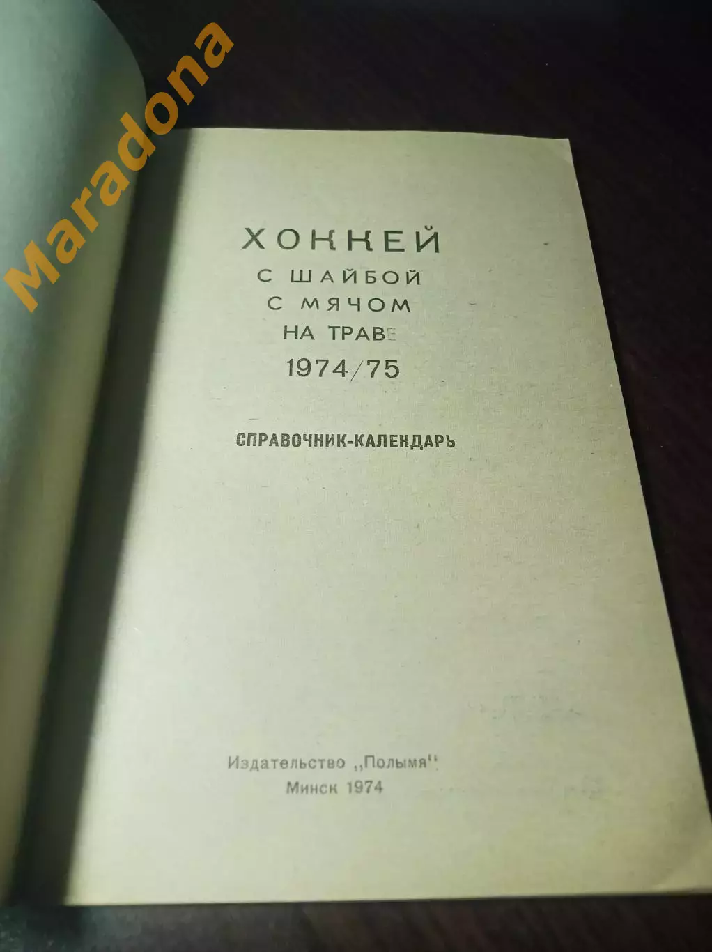 Хоккей с шайбой с мячом на траве Минск 1974/1975 1