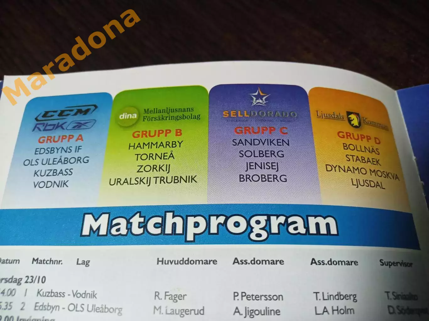 Кубок Мира Юсдаль 2008 Водник Зоркий Енисей Кузбасс Динамо Москва Первоуральск 1
