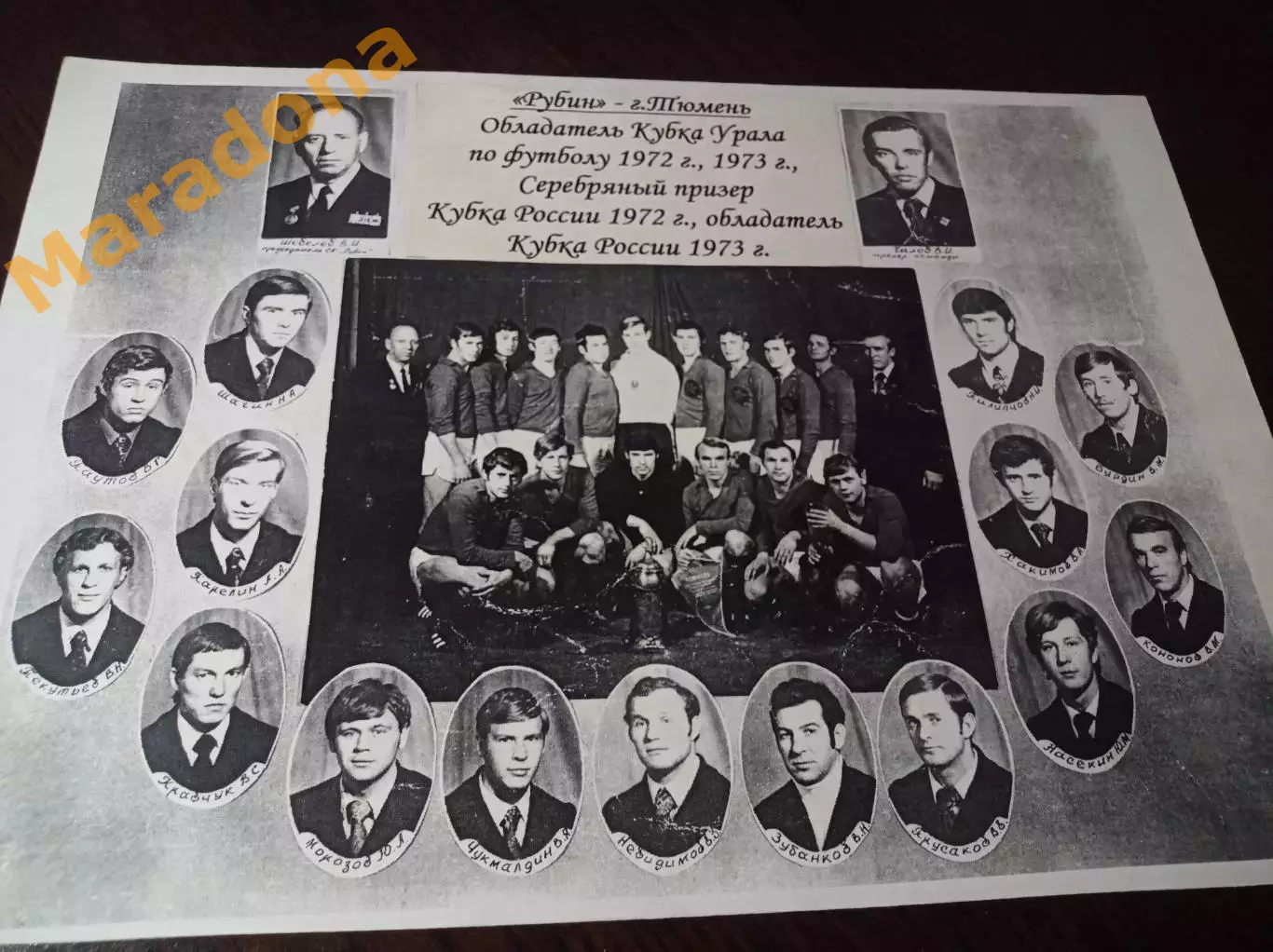 _ футбол Рубин Тюмень Кубок Урала 1972 1973 Кубок РСФСР 1973