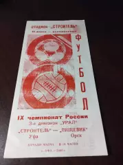 _ Строитель Уфа - Пищевик Орск 2000