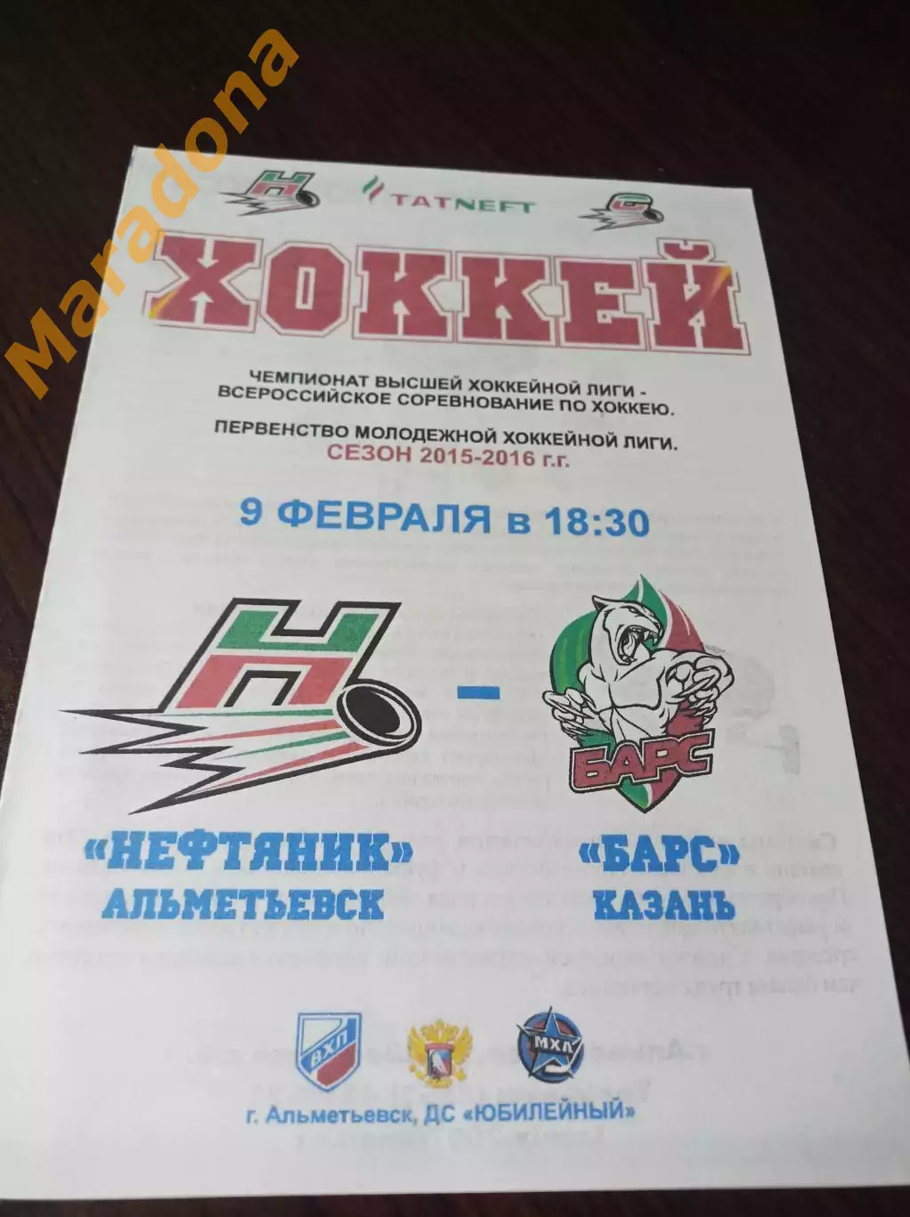 _ Нефтяник Альметьевск - Барс Казань 2015/2016 2-й вид