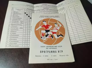 _ Тула 1972 + 2 чистых таблицах для заполнения!