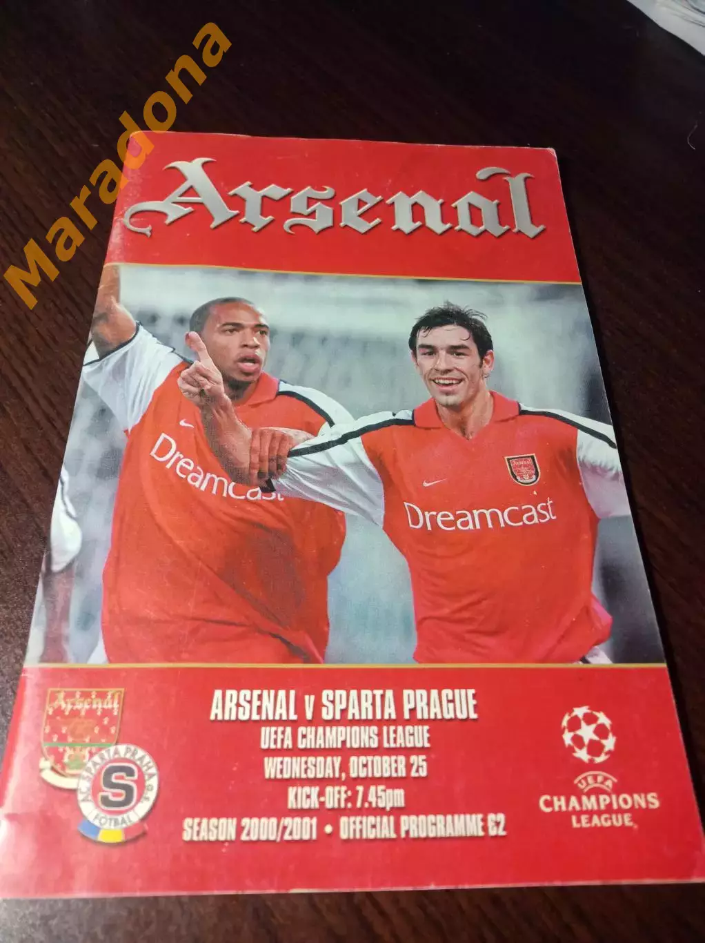 _ Арсенал Англия - Спарта Чехия 2000 Лига чемпионов