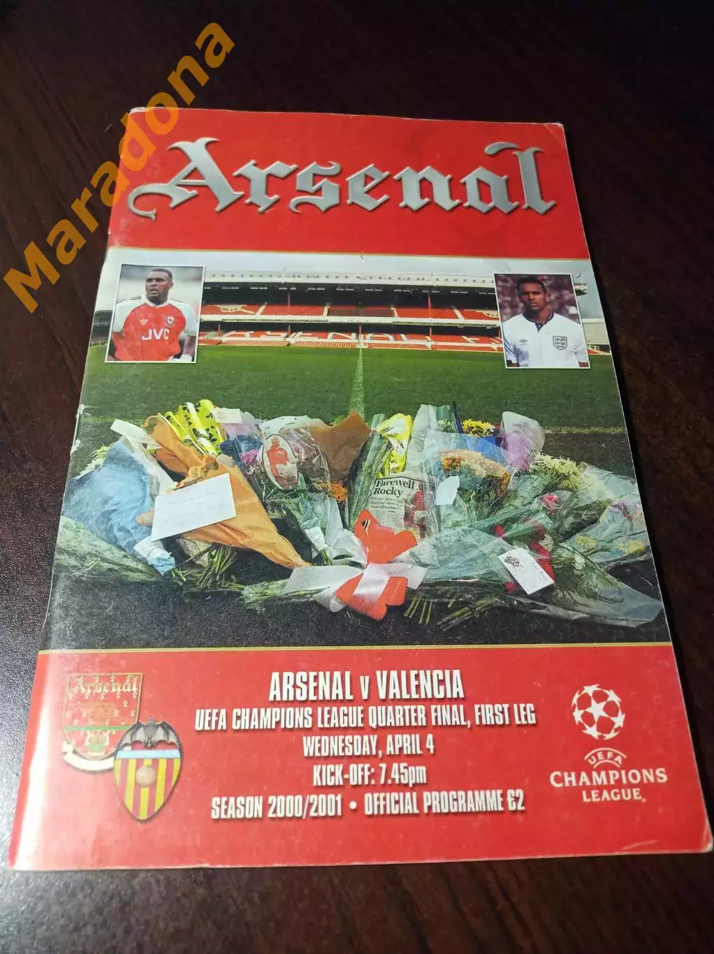 _ Арсенал Англия - Валенсия Испания 2001 Лига чемпионов