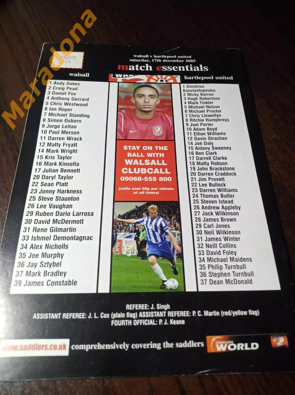 _ Уолсолл Англия - Хартлпул Юнайтед 2005 1