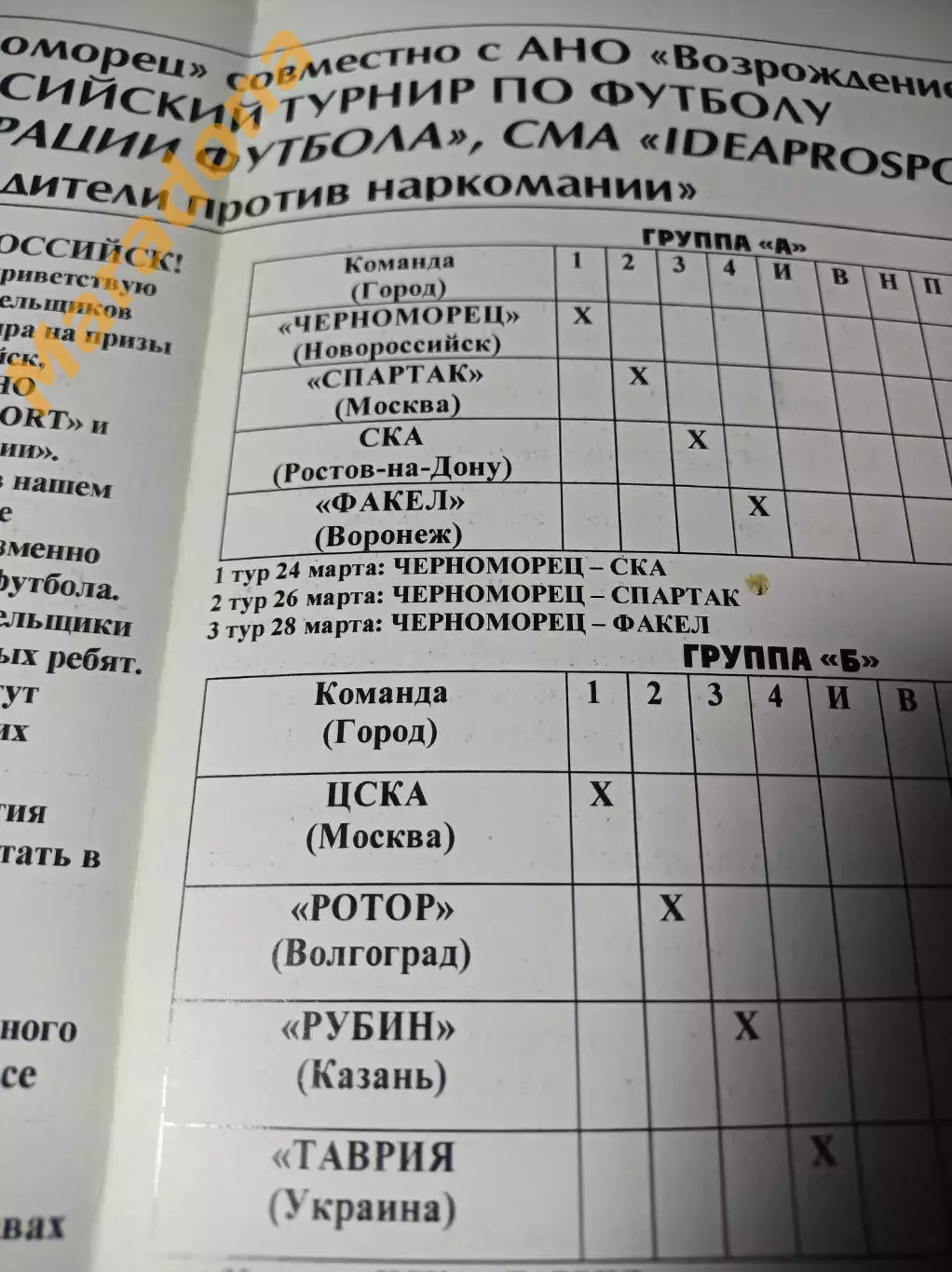 _ Новороссийск юноши 2016 Спартак Москва ЦСКА Ростов Воронеж Ротор Рубин Таврия 1