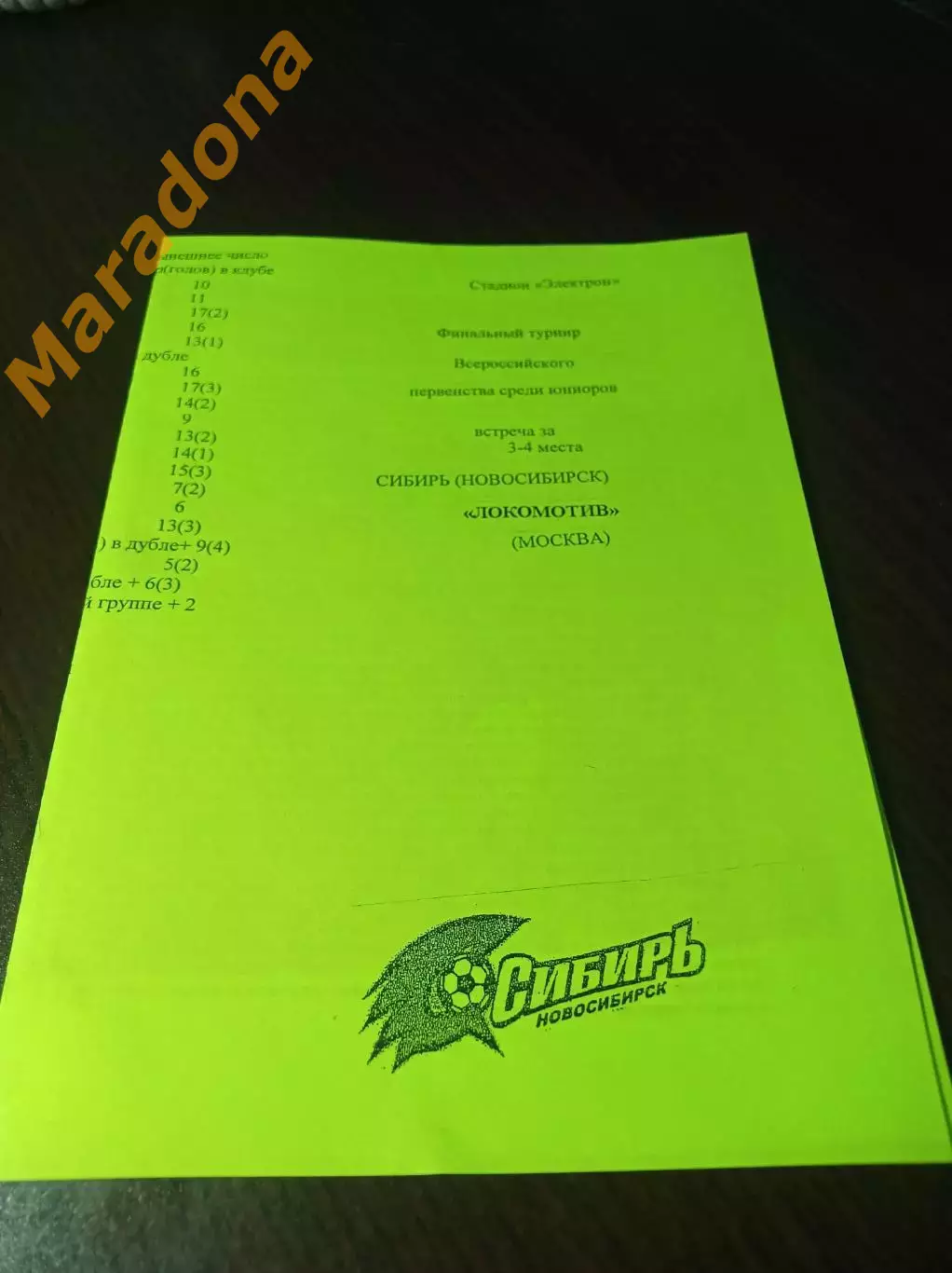 _ Сибирь Новосибирск - Локомотив Москва 2009