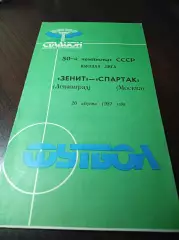 Зенит Ленинград - Спартак Москва 1987