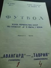 Таврия Симферополь - Авангард Тернополь 1971