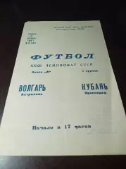 _ Кубань Краснодар - Волгарь Астрахань 1970