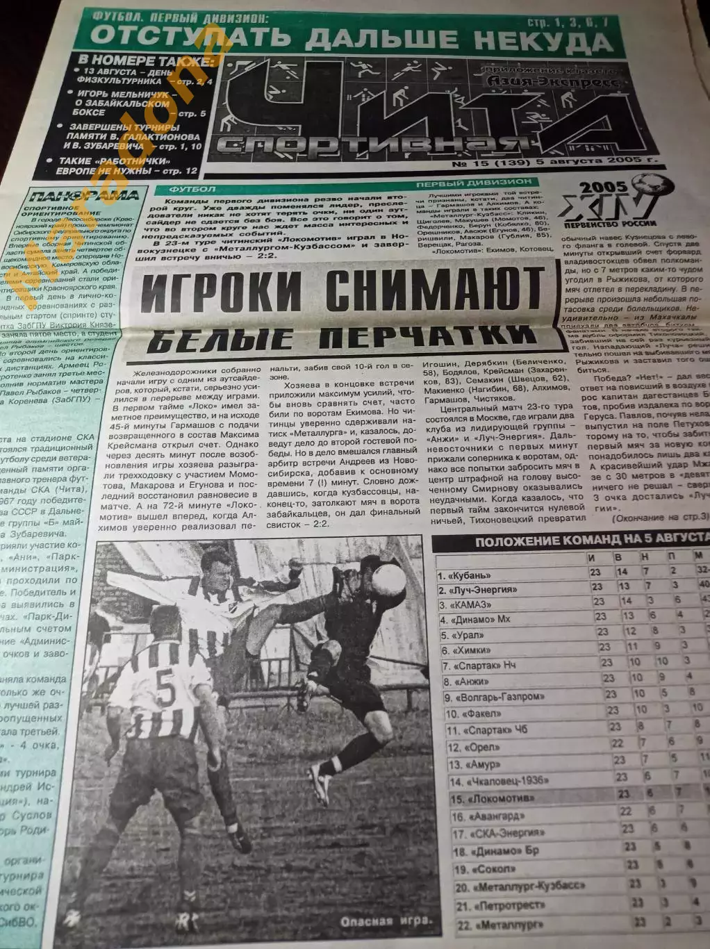 _ Чита спортивная № 15 2005 Чита- Воронеж+Липецк Новокузнецк+Новосибирск-Чита