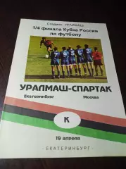 Уралмаш Екатеринбург - Спартак Москва - 1995 Кубок