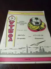 Волгарь Астрахань - Уралмаш Свердловск 1971
