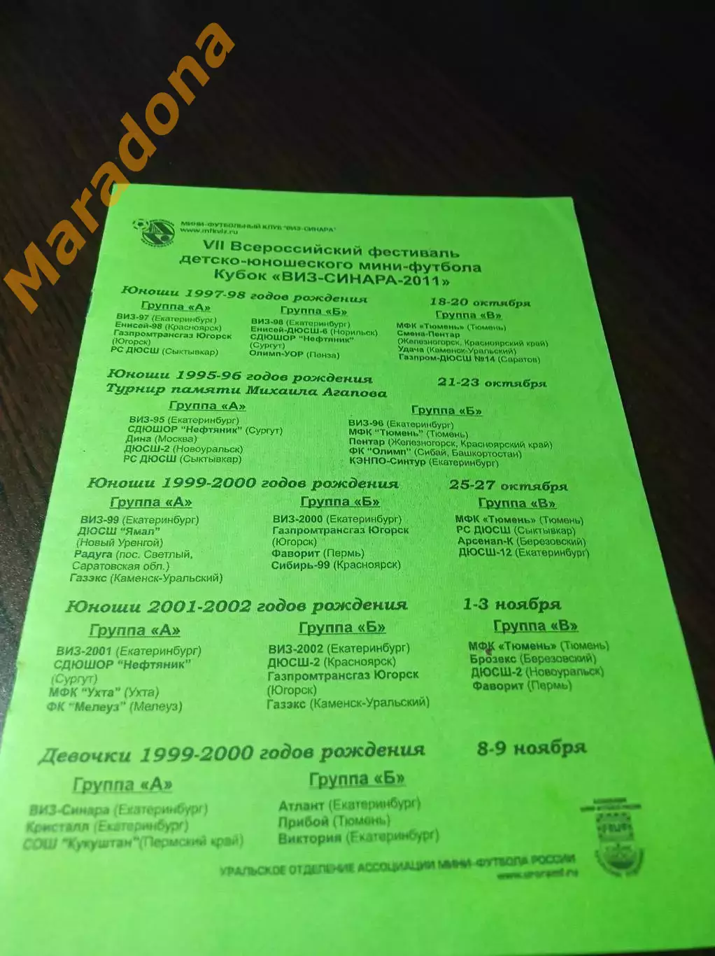 _ Кубок ВИЗ Екат 2011 Тюмень Пермь Ухта Краснояр Сыкт Саратов Дина Пенза Сибай