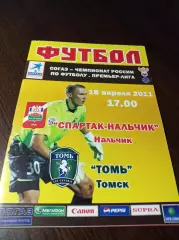 _ Спартак Нальчик - Томь Томск 2011