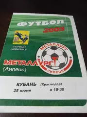 _ Металлург Липецк - Кубань Краснодар 2003